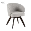 Tower Living Brescia Armstoel - fabric Puente 09 light grey (draaibaar) met espressopot