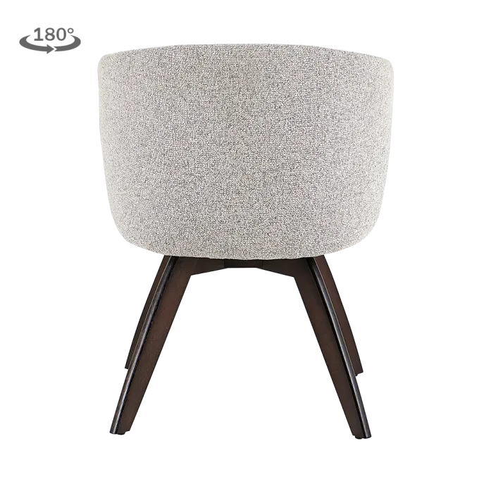 Tower Living Brescia Armstoel - fabric Puente 09 light grey (draaibaar) met espressopot