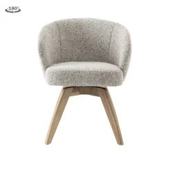 Tower Living Brescia Armstoel - fabric Puente 06 beige white (draaibaar)