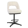 Tower Living Caldes Barstoel - fabric Ted 24 off-white (draaibaar)