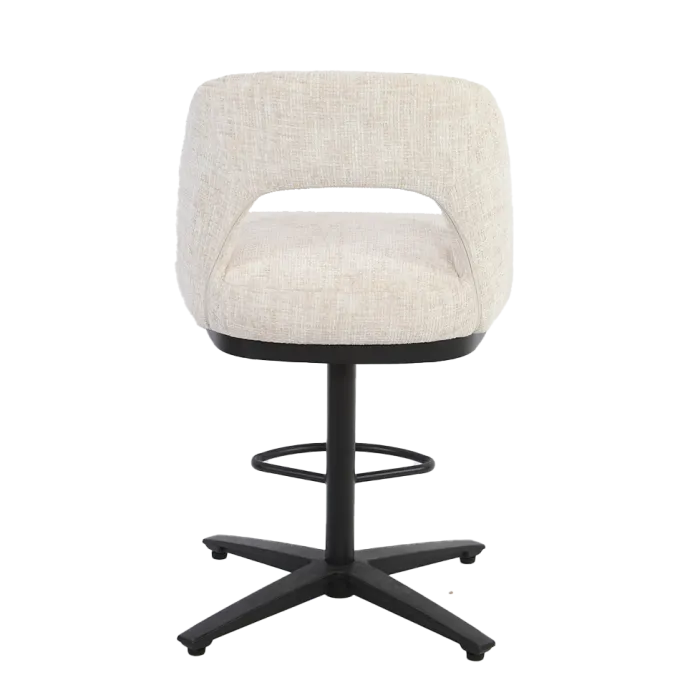 Tower Living Caldes Barstoel - fabric Ted 24 off-white (draaibaar)