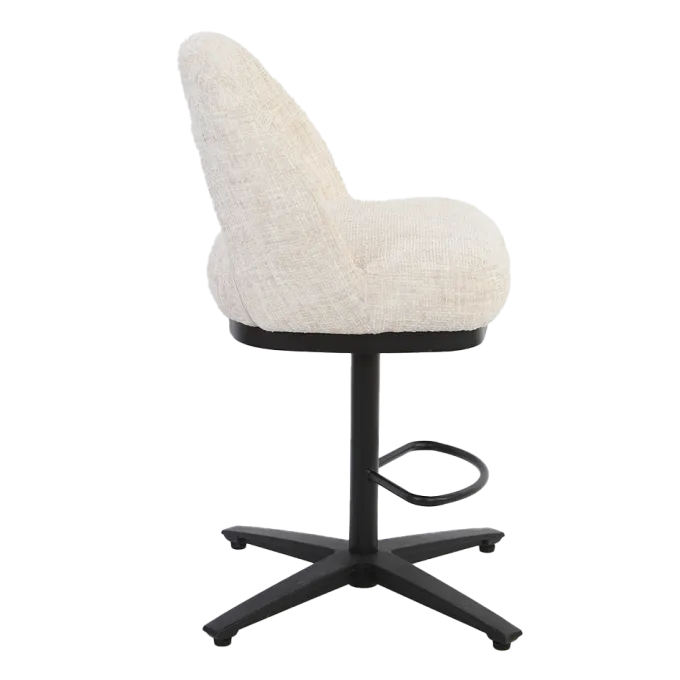 Tower Living Caldes Barstoel - fabric Ted 24 off-white (draaibaar)