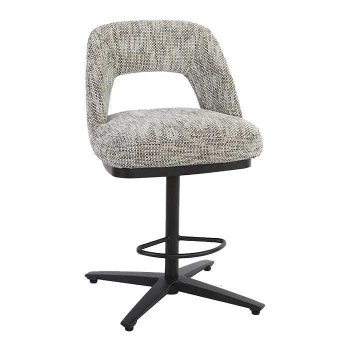 Tower Living Caldes Barstoel - Ted 8 white-grey (draaibaar)