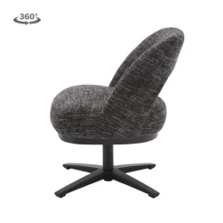 Tower Living Caldes Lounge Stoel - fabric TED 17 blue-grey (draaibaar)