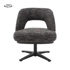 Tower Living Caldes Lounge Stoel - fabric TED 17 blue-grey (draaibaar)