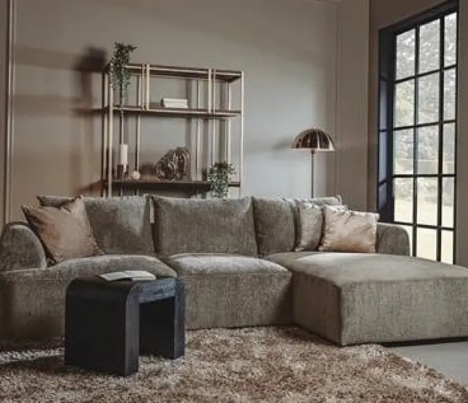 Tower Living Canterbury 2 5-AL + Chaise R - Mona 120 Taupe
