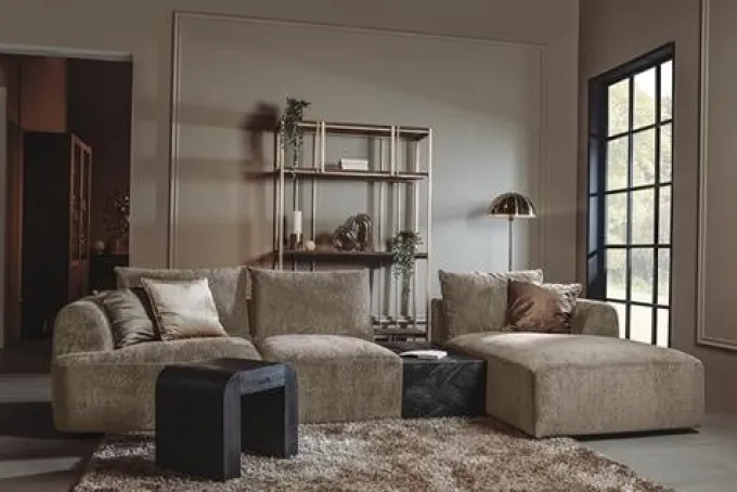 Tower Living Canterbury 2 5-AL + Chaise R - Mona 120 Taupe