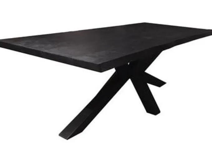 Tower Living Eettafel Sovana Live edge blank of zwart - diverse afmetingen