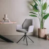 Tower Living Eettafelstoel Amaro Swivel draaistoel Nature 452 blauwgrijs