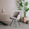 Tower Living Eettafelstoel Bruno draaistoel Nature 120 beige / grijs