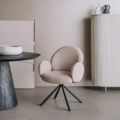 Tower Living Eettafelstoel Imola draaistoel Ascot 12 beige