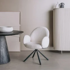 Tower Living Eettafelstoel Imola draaistoel Ascot 1 wit