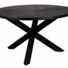 Tower Living Eettafel Viola mango rond - 130 – zwart
