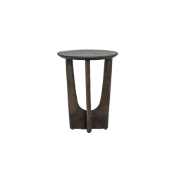 Tower Living Fermo Salontafel rond olijfbruin 40 cm
