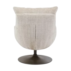 Tower Living Force Fauteuil met hocker - Cremona 14 beige (draaibaar)