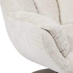 Tower Living Force Fauteuil met hocker - Cremona 02 zand (draaibaar)