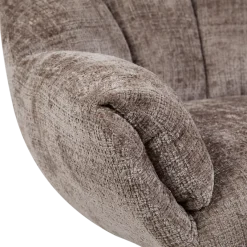 Tower Living Force Fauteuil met hocker - Cremona 24 clay (draaibaar)