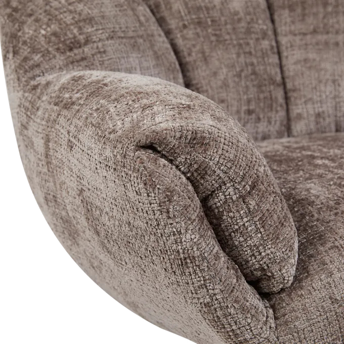 Tower Living Force Fauteuil met hocker - Cremona 24 clay (draaibaar)