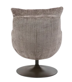 Tower Living Force Fauteuil met hocker - Cremona 24 clay (draaibaar)