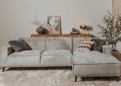 Tower Living Leeds 2 5-AL + Chaise R - Touch 27 Light grey