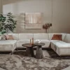 Tower Living Leeds Chaise Links - 2 5 zits - Ottoman Rechts - Touch 102 Beige