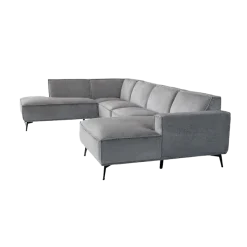 Tower Living Leeds Chaise L - 2 5 - Ottoman R - Touch 27 Light grey