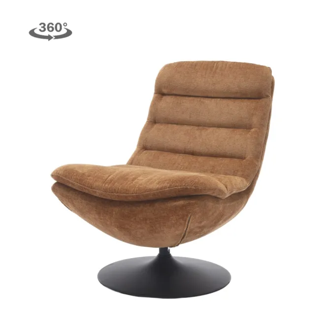 Tower Living Marano Fauteuil - Harmony 56 caramel brown (draaibaar)
