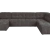 Tower Living Memphis Chaise Longue – 3 zits - Ottoman Rechts - Haga 16 charcoal