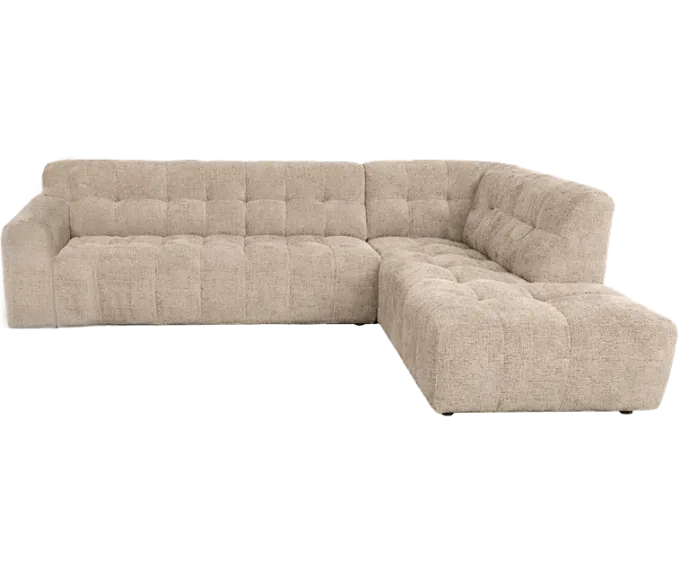 Tower Living Memphis 3 zits + Ottoman Rechts - Haga 30 beige