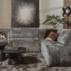 Tower Living Memphis 3 zits + Ottoman Rechts - Haga 16 charcoal
