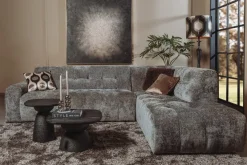 Tower Living Memphis 3 zits + Ottoman Rechts - Haga 16 charcoal