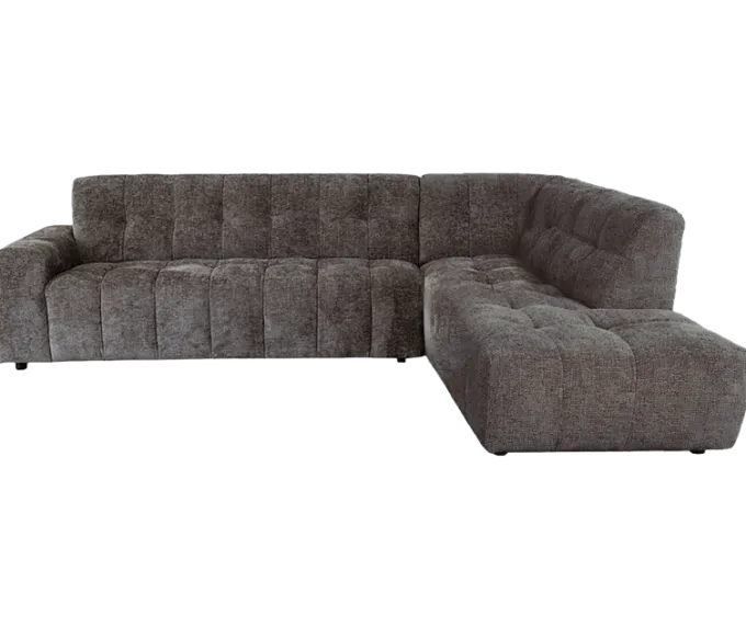 Tower Living Memphis 3 zits + Ottoman Rechts - Haga 16 charcoal