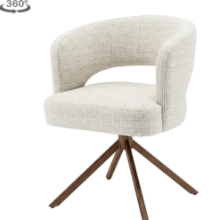 Tower Living Mura Armstoel - Cremona 02 sand - frame anodic (draaibaar)
