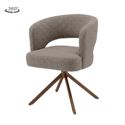Tower Living Mura Armstoel - Cremona 24 clay - frame anodic (draaibaar)