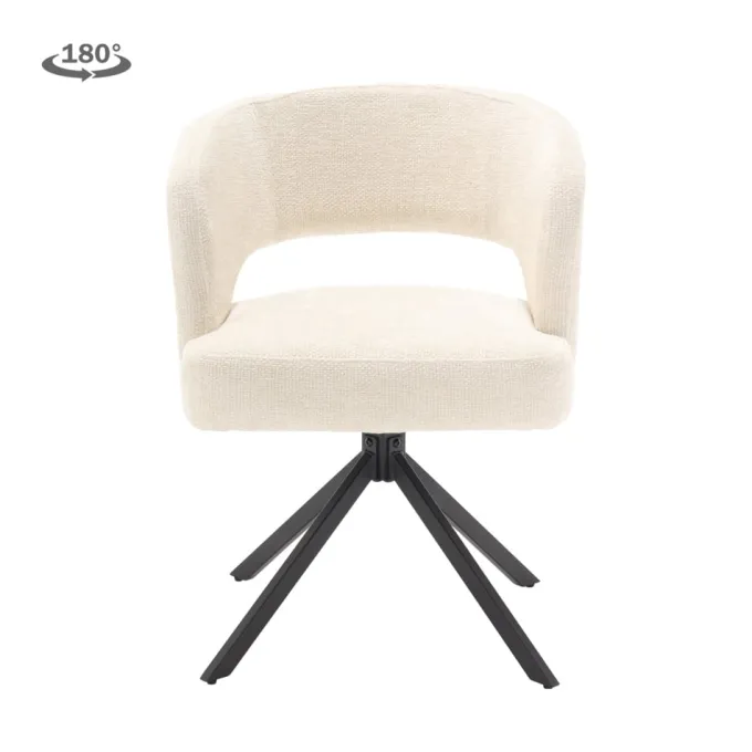 Tower Living Mura Armstoel - fabric Haga 23 pearl (draaibaar)