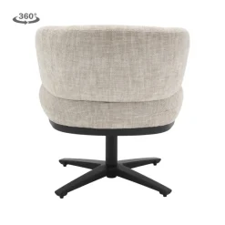 Tower Living Perca Lounge Armstoel - fabric TED 24 off white