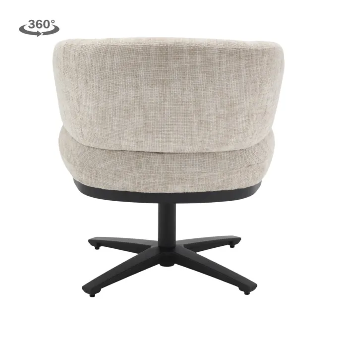 Tower Living Perca Lounge Armstoel - fabric TED 24 off white