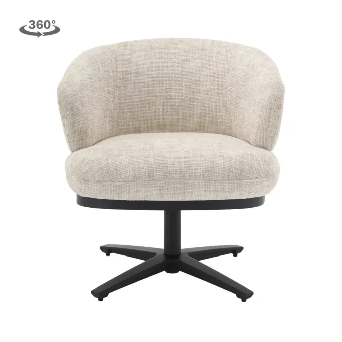 Tower Living Perca Lounge Armstoel - fabric TED 24 off white