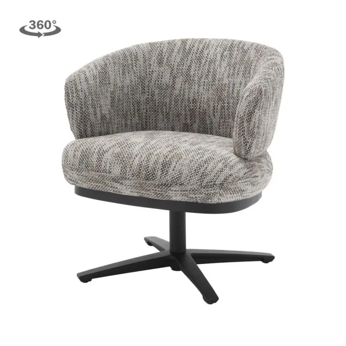 Tower Living Perca Lounge Armstoel - fabric TED 8 white-grey