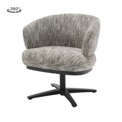 Tower Living Perca Lounge Armstoel - fabric TED 8 white-grey