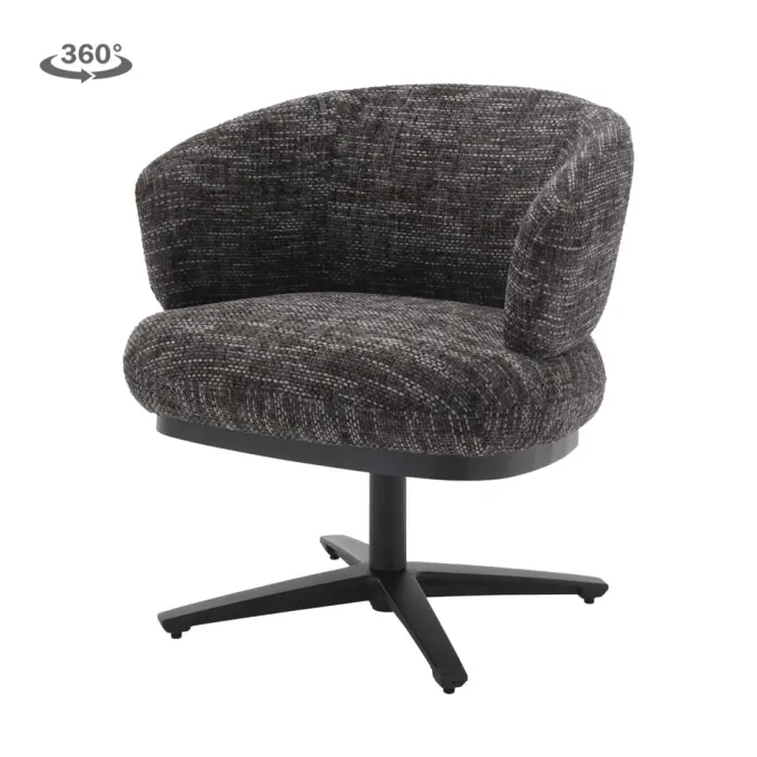 Tower Living Perca Lounge Armstoel - fabric TED 17 blue-grey