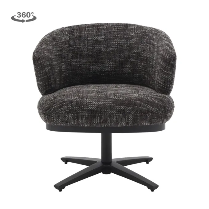 Tower Living Perca Lounge Armstoel - fabric TED 17 blue-grey