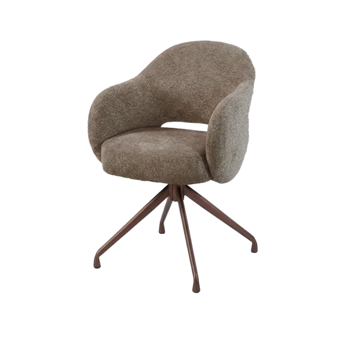 Tower Living Porto Armstoel - Toro 45 mocca - frame Anodic brown (draaibaar)