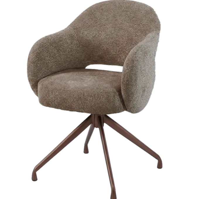 Tower Living Porto Armstoel - Toro 45 mocca - frame Anodic brown (draaibaar)