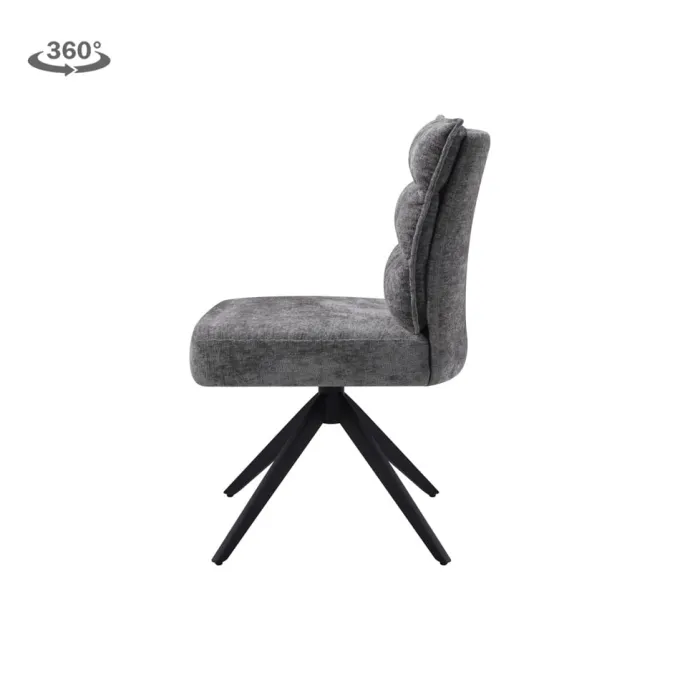 Tower Living Rosora Stoel - HZ6068-85 grey (draaibaar)