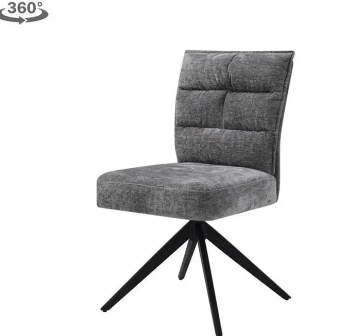 Tower Living Rosora Stoel - HZ6068-85 grey (draaibaar)