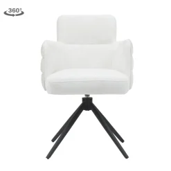 Tower Living Rumo Armstoel - fabric ATS118-2 ecru (draaibaar)