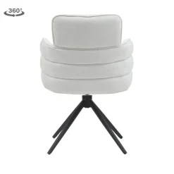 Tower Living Rumo Armstoel - fabric ATS118-2 ecru (draaibaar)
