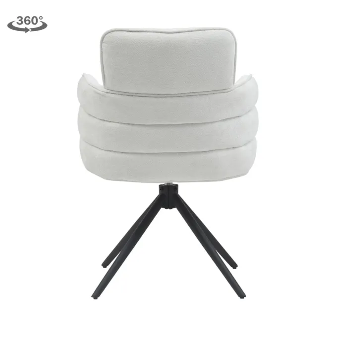 Tower Living Rumo Armstoel - fabric ATS118-2 ecru (draaibaar)