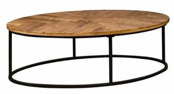 Tower Living Salontafel ovaal Viola mango 135x75x40 – naturel